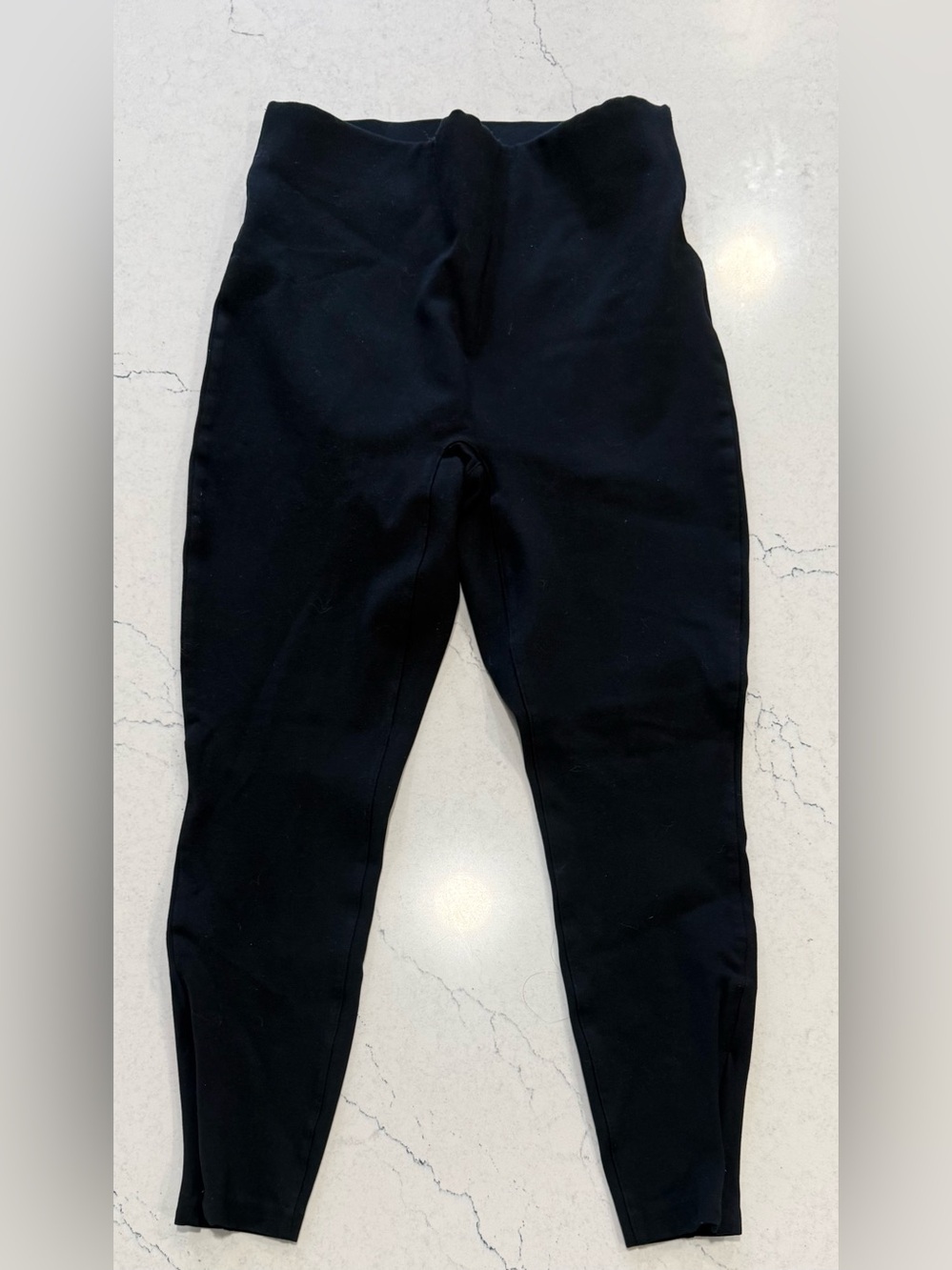 SPANX Black High Rise Ankle Leggings Women’s L Regular Nylon Spandex Stretch